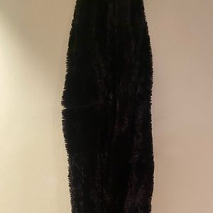 Black Faux Fur Infinity Scarf